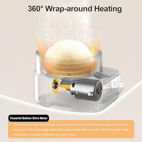 Electric Dough Maker, 6.34QT Automatic Dough Mixer with Kneading & Proofing