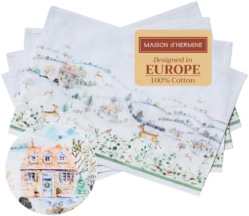 Maison d' Hermine Placemats Set of 4 Reusable 100% Cotton (13"x19")