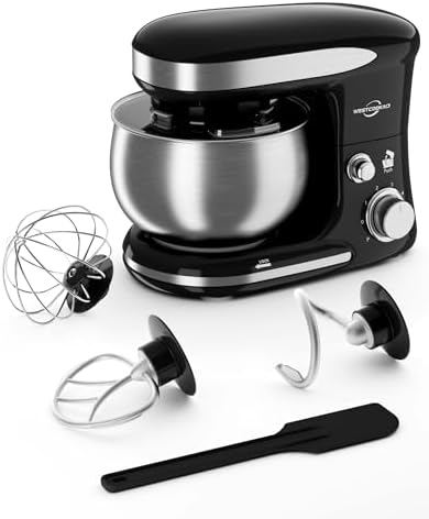 Stand Mixer, 3.4QT Tilt-Head Small Stand Mixers, 6+P Speed Black