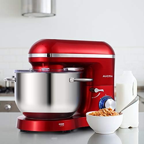 Aucma Stand Mixer Dough Hook, Electrophoresis Hook for Aucma 6.5QT Stand Mixer SM-1518N, Upgraded Version with Shield and Dishwasher Safe