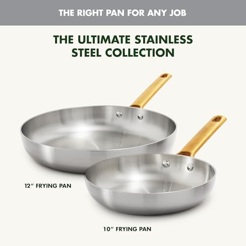 GreenPan Reserve Stainless Steel Tri-Ply 10" & 12" Frying Pan Skillet Set