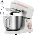 6.5 Qt 10-Speed Tilt-Head Stand Mixer with Dough Hook, Whisk, Beater & Splash Guard, Electric Kitchen Mixer for Baking, Cakes, Bread, and Home Cooking (White)