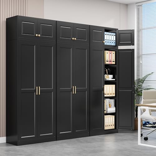 Polup 86" Tall Metal Kitchen Pantry Storage Cabinet with Doors and Shelves