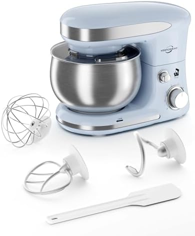 Stand Mixer 3.4QT Kitchen Electric Standing Mixer 6+P Speed 3-In-1 Blue