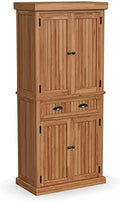 Homestyles Nantucket Natural Wood Pantry with Four Doors