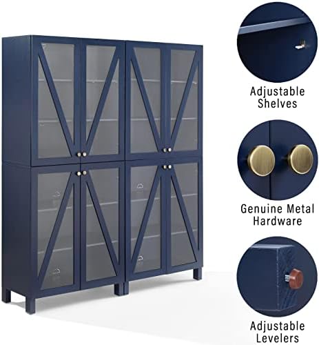 Crosley Furniture Cassai 2-Piece Pantry Storage Cabinet Set