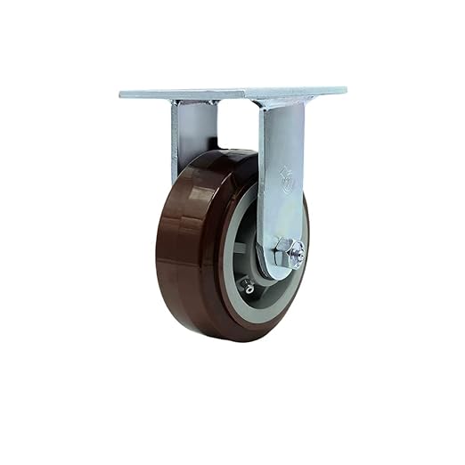 Service Caster Brand Replacement Caster for Uline Caster H-7362R - Rigid Top Plate Caster with 5 Inch Polyurethane Wheel - Heavy Duty Replacement Caster - Fits Platform, U-Boat and Panel Trucks H-6237