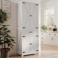 YITAHOME 72.6" Tall Farmhouse Pantry Cabinet, White