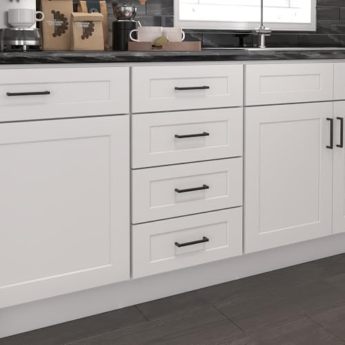 Furinno Shaker Drawer Base Kitchen Cabinet with 4-Drawers, White
