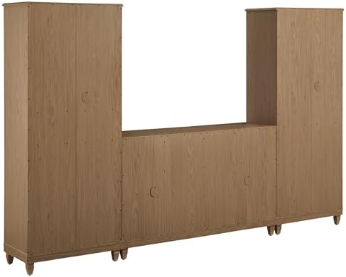 Crosley Furniture Katia 3-Piece Rattan Pantry & Sideboard Set