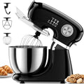COWSAR Stand Mixer, 12 Speeds Tilt-Head Electric Commercial Stand Mixer, 3-In-1 Kitchen Mixer with Bowl, Dough Hook, Whisk and Beater, Black