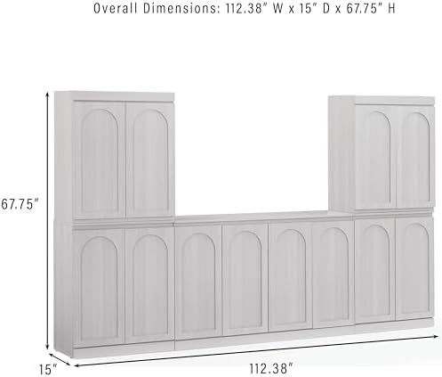 Crosley Furniture Marco 3-Piece Pantry Storage Cabinet & Sideboard Set