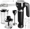 Showvigor Handmixer Electric Handheld, 6-in-1 Multifunctional Handheld Immersion Blender Bundle and Whisk, Milk Frother, Food Chopper