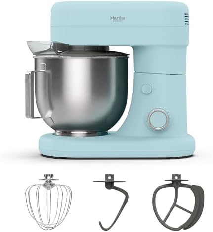 Martha Stewart 5.3QT Tilt Head Stand Mixer, 12 Speeds, Stainless Steel Bowl