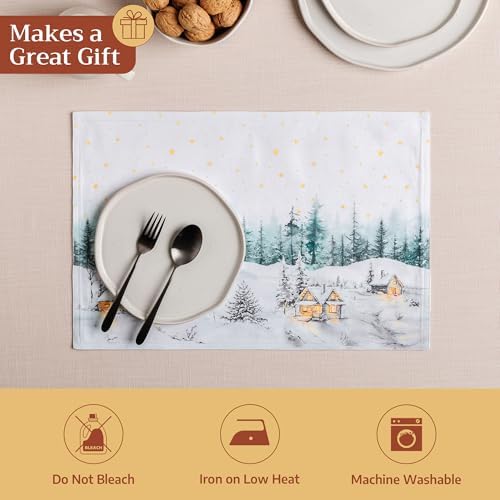 Maison d' Hermine Placemats Set of 4 Reusable 100% Cotton (13"x19")