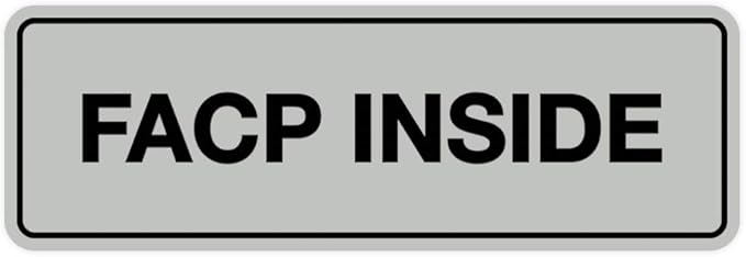 Signs ByLITA Standard FACP Inside Sign | Fire Safety Signage (Lt Gray) - Medium 1 Pack