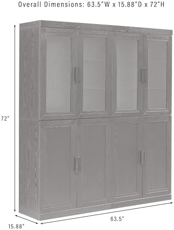 Crosley Furniture Essen 2-Piece Glass Door China Hutch Set