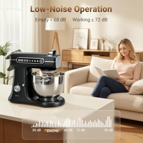 ZACME 8.5QT Commercial Stand Mixer 1000W with Aluminum Die Casting Meets the Standard of NSF/ANSI 8-2023, 11 Speeds Electric Stand Mixer, Tilt-Head Dough Mixer with Bowl, Dough Hook, Whisk and Beater