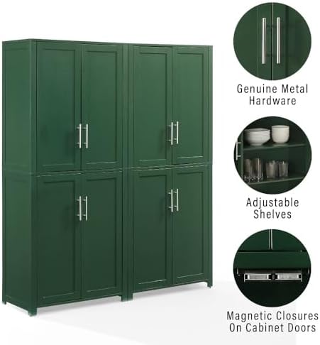 Crosley Furniture Savannah 2-Piece Pantry Storage Cabinet Set