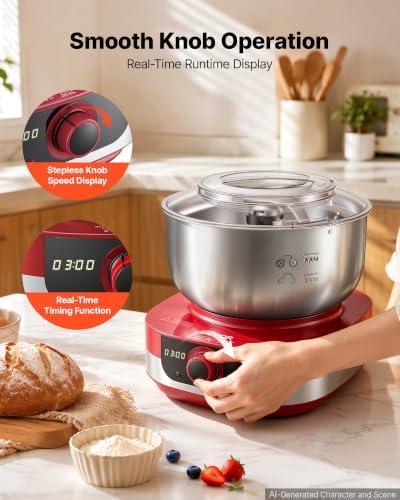 VEVOR 5.3 Qt Electric Dough Maker 500W Stand Mixer