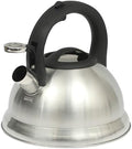 Mr. Coffee Hartbay 2.4 Quart Whistling Tea Kettle, Large Stainless Steel Stovetop Kettle, Durable Fast-Boil Tea Pot by MrCoffee