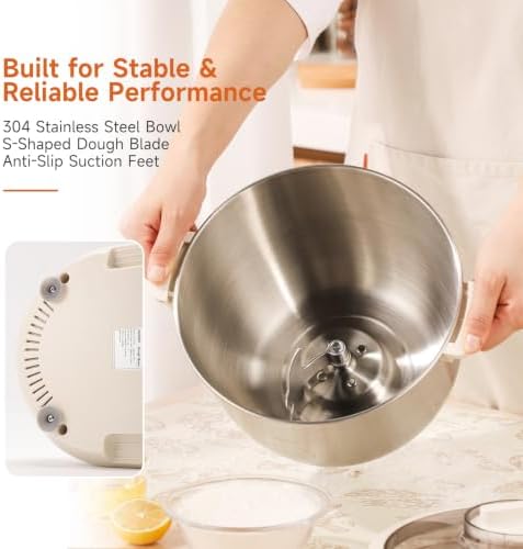Joydeem Electric Dough Maker, 7.4Qt with Smart Kneading & 360° Fermentation