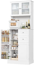BOTLOG 72" Tall Kitchen Pantry Storage Cabinet with 4-Tier Door Shelves