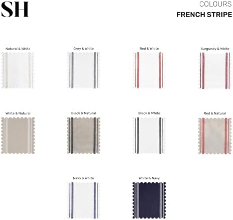 Solino Home 100% Pure Linen Placemats, 14 x 19 in, Yellow Striped, Set of 4