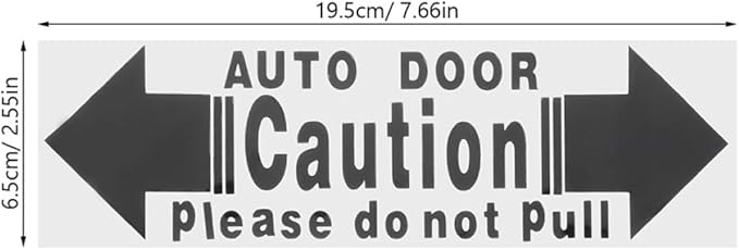 Automatic Car Door Warning Stickers 4Pcs Set, Waterproof Vinyl Decals for Van SUV, Removable Electrical Door Switch Safety Labels for Vehicle Exterior