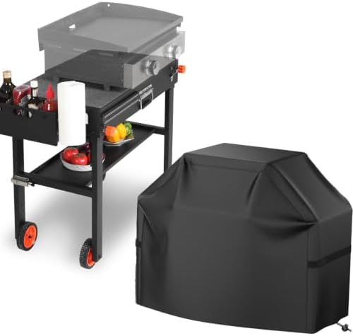 EUTRKei Grill Table & Table Cover, Blackstone Griddle Table with Cart Cover