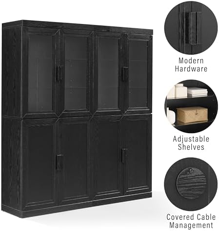 Crosley Furniture Essen 2-Piece Glass Door China Hutch Set