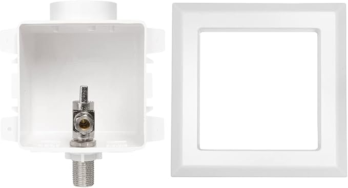 EFIELD Sweat Pre-assembled Dishwasher Outlet Box, 1/2-Inch MIP Inlet with Installed 1/4-Turn Stop Angle Valve Chrome Plated,(DW003)