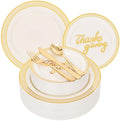 EjonirInjonir 150pcs Sturdy Thanksgiving Plastic Plates For Fall Dinner