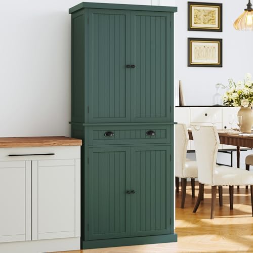 ARTPOWER 72" Tall Freestanding Pantry & Kitchen Storage Cabinet, Green