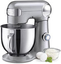 Cuisinart Stand Mixer, 12 Speeds, 5.5-Quart Mixing Bowl, Chef's Whisk, Flat Mixing Paddle, Dough Hook, and Splash Guard with Pour Spout, Silver Lining, SM-50BCNAS, Silver Lining