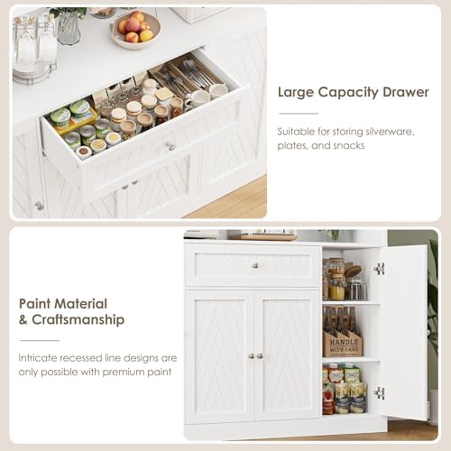 BOTLOG 72" Tall Kitchen Pantry Cabinet 15.7" D x 55.1" W x 72" H