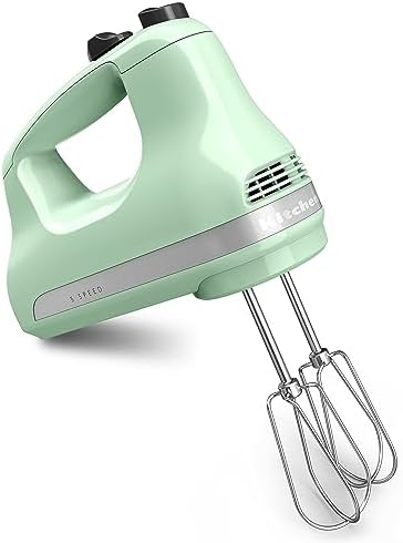 KitchenAid 5-Speed Ultra Power Hand Mixer - KHM512, Pistachio & Variable Speed Corded Hand Blender KHBV53, Pistachio