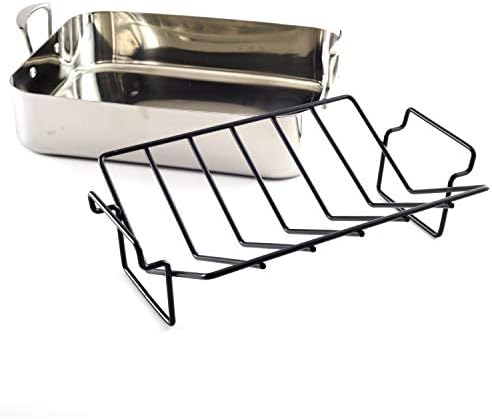 Norpro Nonstick Roasting Rack Heavy Duty | Extra Large 13" x 10" | 1-Count, Black, 1 EA