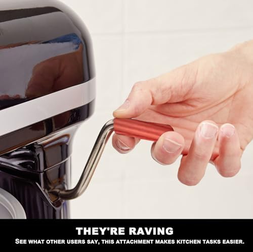 Stand Mixer Handle for KitchenAid Stand Mixers – Compatible with Pro 5 Plus, Mixer Accessory with Comfy Grip for Enhanced Stability and Convenience (Red)