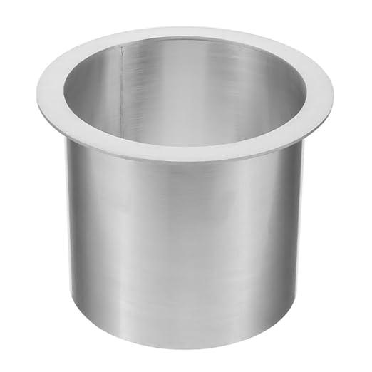 Cabilock Stainless Steel Round Countertop Trash can Lid Small Wastebasket Cover Kitchen Garbage Bin Replacement Lid 5.90X4.72X3.14 Inches