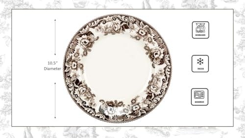 Spode – Woodland – Turkey Dinner Plate - Brown/White