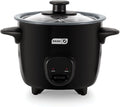Dash Mini Ceramic Rice Cooker - Designed for Single-Serve Cooking - Compact Rice Cooker with Nonstick Removable Pot, Keep Warm Function & Easy-to-Clean Sleek Design - Black Ceramic