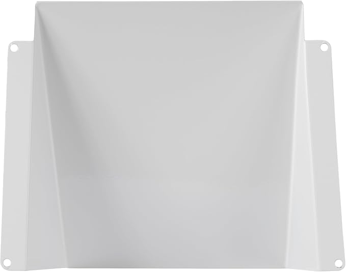 Repa Market 6 x 6 Inch White Galvanized Steel Vent Cover - Duct Exhaust/Inlet Rain Deflector - Weatherproof Guard for Ventilation Systems/Indoor/Outdoor Vent Hood/Air Vent Grille Protection Roof