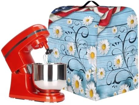 Daisy Mixer Covers Protector Wood Design Stand Mixer Dust Covers Protector 4.5-8 Quart Mixer Fit Tilt Head & Bowl Lift Models Blue