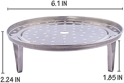 Steaming Rack Household Stainless Steel Cooking Ware Thickened Steaming Rack Stand (6in)