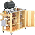 Outsunny Outdoor Grill Cart, Storage Cabinet, Outdoor Kitchen Island