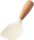 White Standing Silicone Rice Spoon Paddle, Household Rice Shovel Heat Resistant Anti-scalding Rice Scooper, Rice and Potato Servers, Serving Spoons