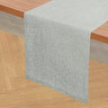 Solino Home 100% Pure Linen Table Runner Chambray Grey, Athena 14 x 108 in