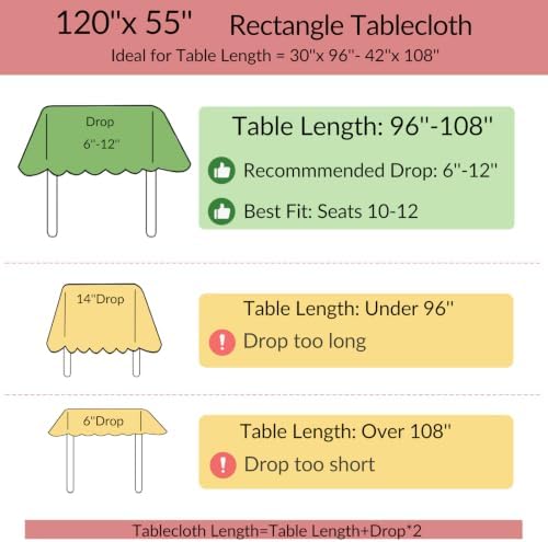 Alsoo Fall Gingham Tablecloth Rectangle Cotton Linen Style, 55 x 120