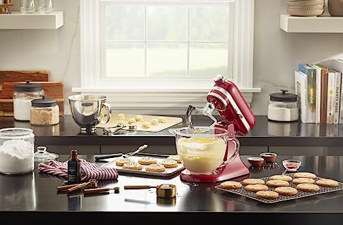 KitchenAid Classic Series 4.5 Quart Tilt-Head Stand Mixer K45SS, White & 3.5 Quart Tilt-Head Glass Bowl - KSM35GB